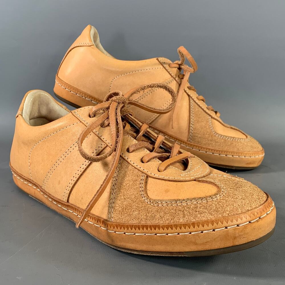 Hender Scheme Leather Suede Lace Sneakers Tan Size 9.5